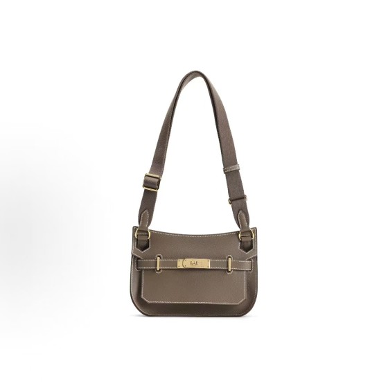 HERMES爱马仕 Jypsiere 金扣吉普赛包 斜挎包 迷你 女款 大象灰